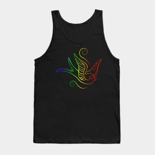 Rainbow Dove for peace in the world Tank Top